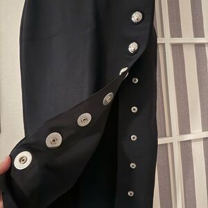 Rebecca Minkoff Women's Black Body-con Midi Skirt